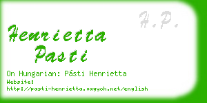 henrietta pasti business card