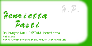 henrietta pasti business card